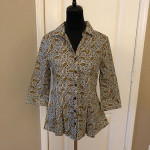 Stretch peplum blouse